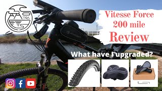 200 mile review of the Vitesse Force ebike upgrades I’ve made and how much I love it Electric bike [upl. by Efar]