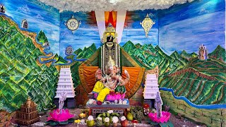 Our Home Ganpati Decoration2023 Kolhapur Mahalaxmi Tirupati Balaji ￼Theme￼ sayee’s stuff 😍 [upl. by Kronfeld]