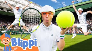 Blippi at Wimbledon Match Day 🎾  Blippi Plays Tennis  Educational Videos for Kids [upl. by Aliab204]