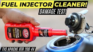 NEW STP FUEL INJECTOR CLEANER REVIEW 2022 TVS APACHE RTR 200 PETROL INJECTOR CLEANER QUANTITY amp TIME [upl. by Nuhs]