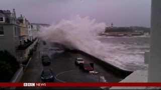 Fierce winter storms bring severe flooding in UK amp Ireland  BBC News [upl. by Aiekat]