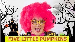 Five Little Pumpkins Halloween Song  Counting Songs amp Nursery Rhymes For Babies amp Toddlers [upl. by Ayoral]