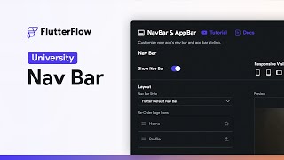 Nav Bar  FlutterFlow University [upl. by Eocsor]