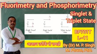 Fluorimetry amp Phosphorimetry  Singlet amp Triplet State  Instru Method of Analysis  BP701T  L11 [upl. by Culosio]