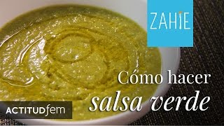 Salsa verde receta de salsa para tacos  Receta de salsa verde  Zahie Tellez [upl. by Aivitnahs]