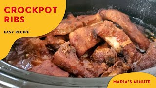 The BEST Slow Cooker RIBS  Fall Off The Bone Deliciousness [upl. by Aleakim41]