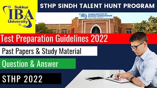 STHP Test Preparation Guidelines  Past Papers Of STHP  IBA STHP Fully Funded Scholarship Program [upl. by Erret]