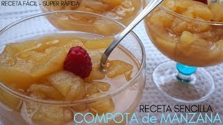 COMPOTA de 🍏 MANZANA casera 🍏 4 ingredientes y en 30 minutos [upl. by Aicener]