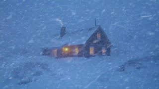 Das Geräusch Eines Schneesturms Beim Schlafen Und Das Geräusch Des Winterwinds Vor Dem Holzhaus [upl. by Oloap]