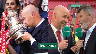 quotThis season was a messquot  Ten Hag reacts after guiding Man Utd to FA Cup triumph  ITV Sport [upl. by Mccoy]