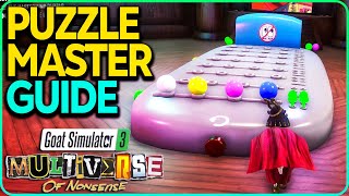 Puzzle Master Mastermind Jigsaw Exploding Hooves Puzzles Goat Simulator 3 [upl. by Nnalorac]