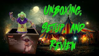 Spirit Halloween 2022 Nozzles The Clown Unboxing Setup and Review Fogging Clown Animatronic [upl. by Crissy]