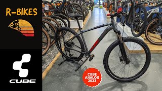 CUBE ANALOG FLASHGREY´N´RED 2023 HARDTAIL MOUNTAIN BIKE WALKAROUND REVIEW [upl. by Hayley860]