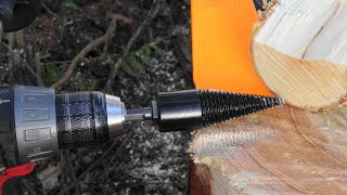 Halkaisuruuvi ja puunkaato  Splitting Screw for Drill  The Tree Felling [upl. by Aphrodite179]