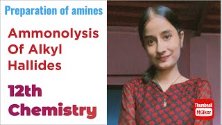 Ammonolysis of Alkyl Hallides  Preparation of Amines shzclasses chemistry [upl. by Dibri684]