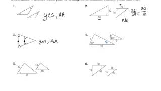 Determining if Triangles are Similar [upl. by Nuahsar]