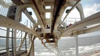 Great Noreaster POV Roller Coaster Moreys Piers Wildwood New Jersey Shore [upl. by Maroney516]