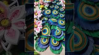 Paper quiling peacock designed by HR Roshi Craft Gallery [upl. by Nnylak379]