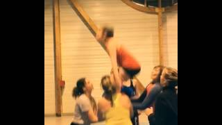 Cheerleading stunt  pencil basket toss [upl. by Feinleib]