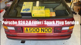 Porsche 924 20 Full Filter Service amp Spark Plugs [upl. by Yamauchi]