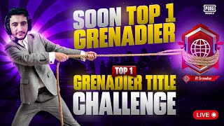 AJ ONLY GRENAD KILLS ROAD TO TOP 1 GRENADIR TITLE CHALLENG  MK HEART IS LIVE pubgmobile pubg [upl. by Aseiram]