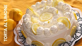 TORTA AL LIMONE  FARCITA E DECORATA PER FESTE E COMPLEANNI  RICETTA FACILE [upl. by Clementi]