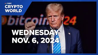 Bitcoin surges to new alltime high as industry celebrates Trump victory CNBC Crypto World [upl. by Firmin]