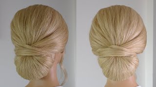 Easy chignon hairstyle  low chignon for long medium hair [upl. by Donahoe23]