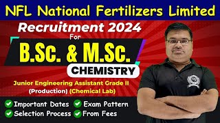 NFL Vacancy For BScMSc Chemistry  Permanent Job  National Fertilizers Limited [upl. by Nalo]