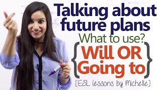 Will or Going to  Talking about Future plans  English Grammar Lesson [upl. by Tucky]