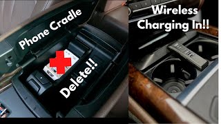 X5 Center console phone cradle delete wireless charging install [upl. by Kirsten]