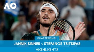 Jannik Sinner v Stefanos Tsitsipas Highlights QF  Australian Open 2022 [upl. by An677]