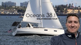 2022 Beneteau Oceanis 381 Walkthrough Tour in San Diego [upl. by Slemmer]