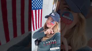 Katheryn Winnick has vote for president in the 🇺🇸 2024 world usa [upl. by Burton]