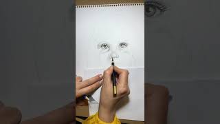 Drawing eyes full of fear رسم drawing رسومات شروق العبكي [upl. by Avalsorim]