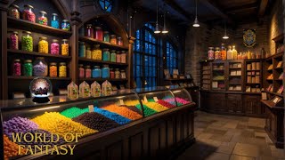 Harry Potter Candy Shop Ambience  Relaxing Magical Music Sleep Sounds  ASMR [upl. by Elke]