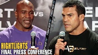 HIGHLIGHTS  EVANDER HOLYFIELD VS VITOR BELFORT FINAL PRESS CONFERENCE FEAT DONALD TRUMP [upl. by Jerad]