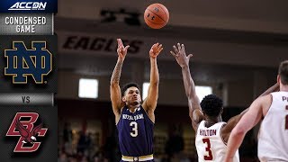 Notre Dame vs Boston College Condensed Game  201819 ACC Basketball [upl. by Apicella159]