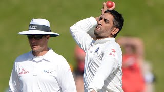 MS Dhoni Bowling Virat Kohli Wicket Keeping  BLACKCAPS v India  2nd Test Basin Reserve 2014 [upl. by Edas]