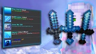 TOP 5 BLUE ICE 16x PvP TEXTURE PACKS FOR MCPE 120117  FPS BOOST Minecraft Bedrock [upl. by Ainigriv979]