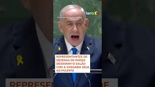 Delegações deixam Assembleia Geral da ONU antes de discurso de Benjamin Netanyahu shorts [upl. by Ettennahs]