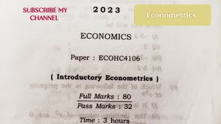 BA 4th semester Econometrics previous year question papers 📜 under Bodoland University 2023viral [upl. by Galloway479]