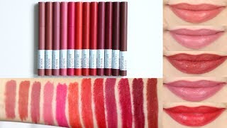 Maybelline SuperStay Ink Crayon Lipstick  Lip Swatches  Review [upl. by Stamata]