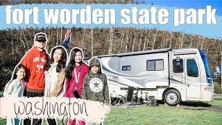 Camping At Fort Worden State Park RV Campground  RV TRAVEL Camping Spots In Washington  RV LIFE [upl. by Lucille471]