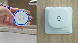 Blind Friendly Light ampElderly Care Loud Tunes Wireless Doorbell Chime With Call Button for Security [upl. by Neve]