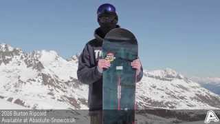 2015  2016  Burton Ripcord Snowboard  Video Review [upl. by Eittocs]