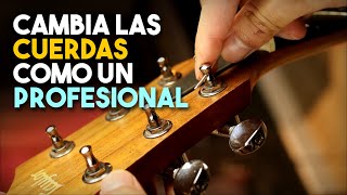 APRENDE A CAMBIAR LAS CUERDAS DE TU GUITARRA COMO UN PROFESIONAL  ESTA ES LA MANERA CORRECTA [upl. by Isewk]