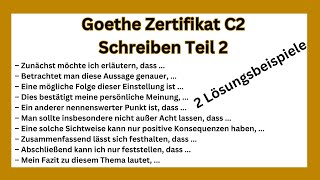 Goethe Zertifikat C2 Schreiben Teil 2  German Writing Exam C2 [upl. by Mahgirb]