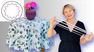 ✨ You No Longer Need Clips To Hold Your Round Tablecloth  Sewing Tutorial For Beginners [upl. by Carmena]