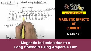 Class 12 Physics  Magnetic field  27 Magnetic Induction due to a Long Solenoid  For JEE amp NEET [upl. by Zetes]